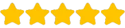 Five yellow stars representing high customer ratings for ORG NYC's home and office organizing services.