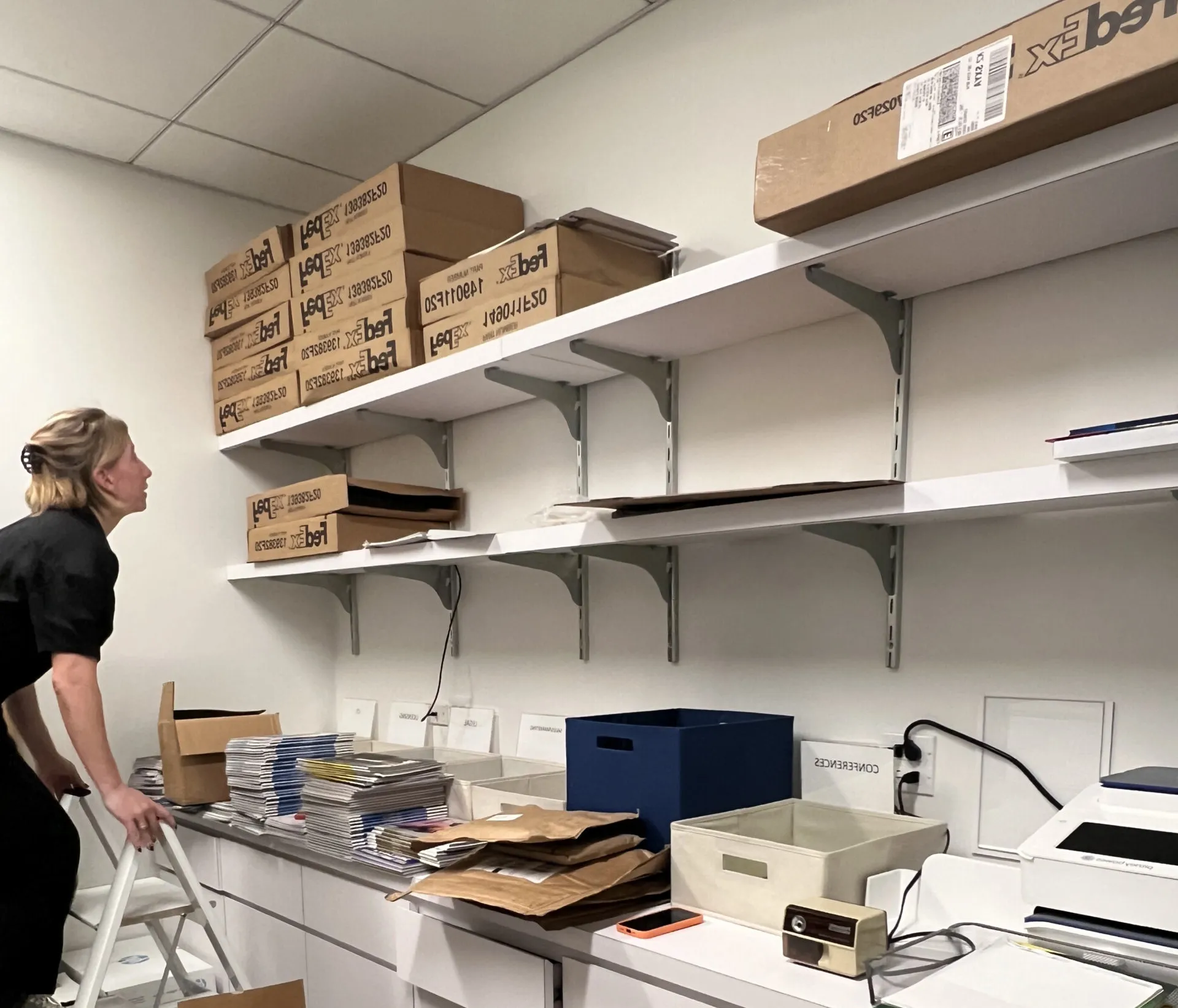 Planning the order of work on a back-of-house organizing project