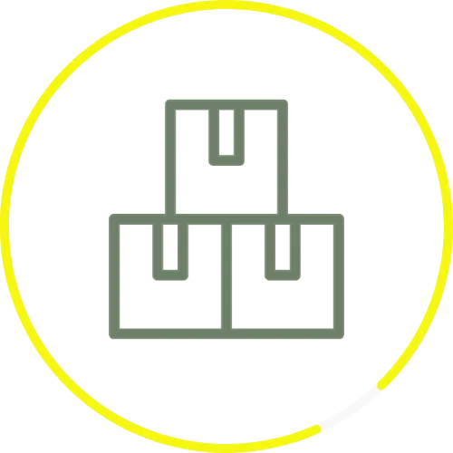 Icon of stacked storage boxes representing efficient organization and management of storage units by ORG NYC.