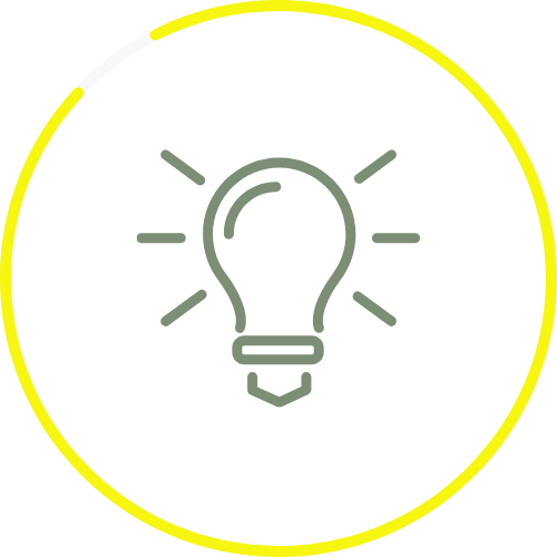 Light bulb icon symbolizing maintenance and access tips for storage organization by ORG NYC.