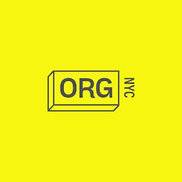 ORG NYC logo on yellow background. Closet hacks for small apartments in New York, NY. Upper East Side storage solutions.